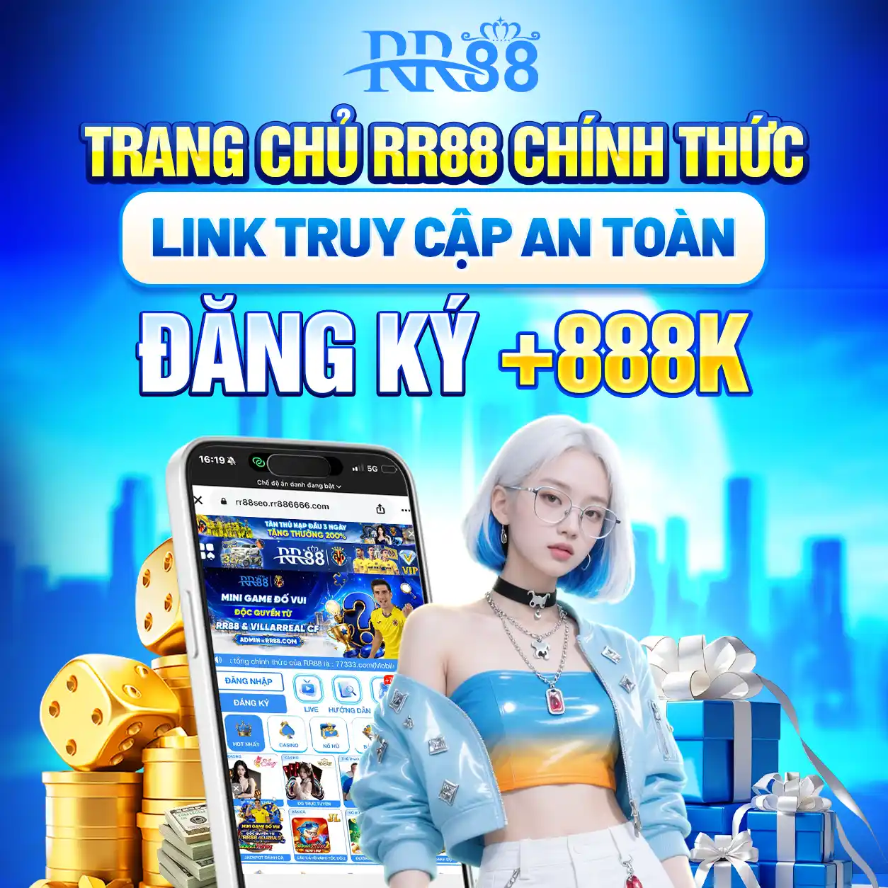 RR88 banner trang chủ phiên bản mobile